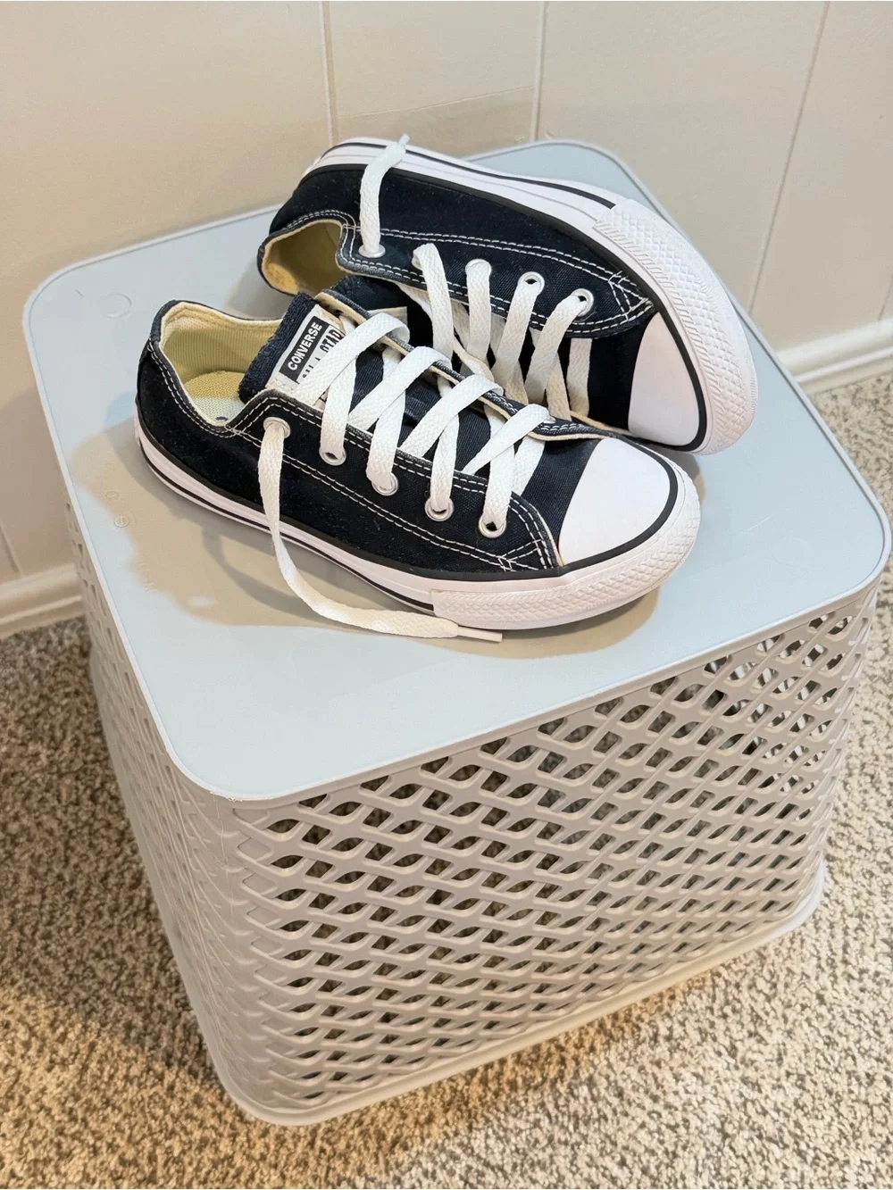 Converse Black & White Low-Top Canvas Sneakers